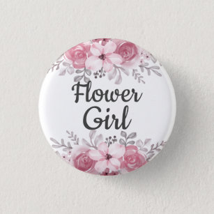 Flower girl  button