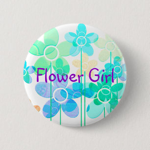 Flower Girl button pin
