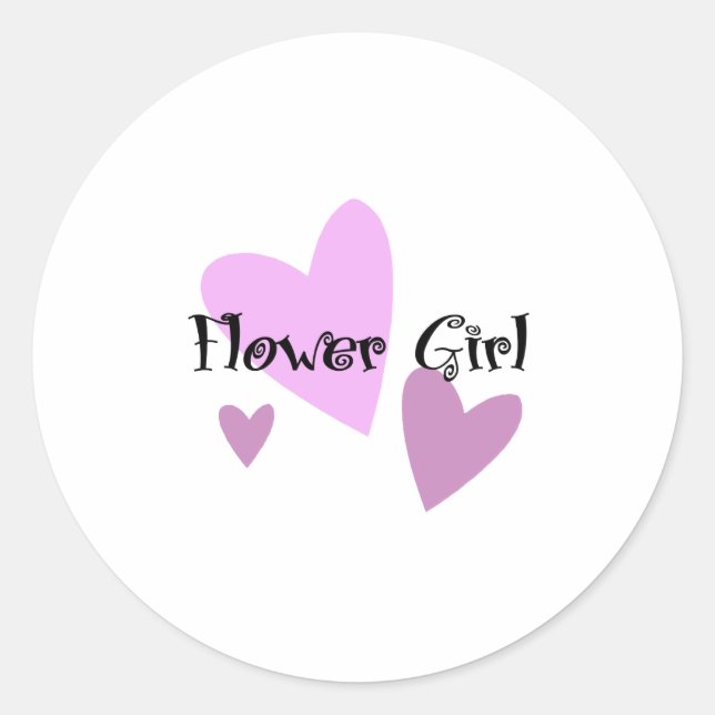 Flower Girl Classic Round Sticker (Front)