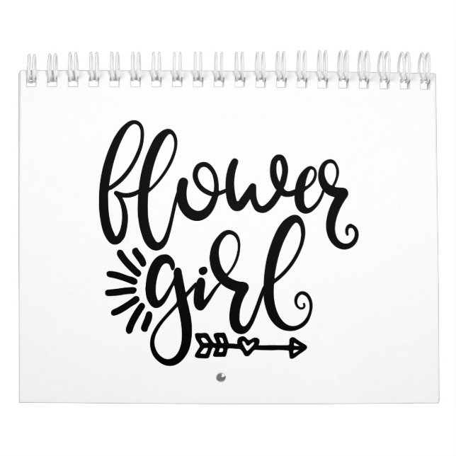 Flower Girl Cool Wedding Calendar (Cover)