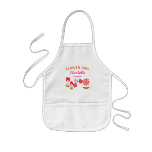 Flower Girl Cute Floral Personalized Apron