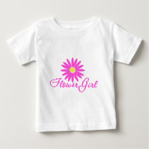 Flower Girl Daisy/ Pink Baby T-Shirt