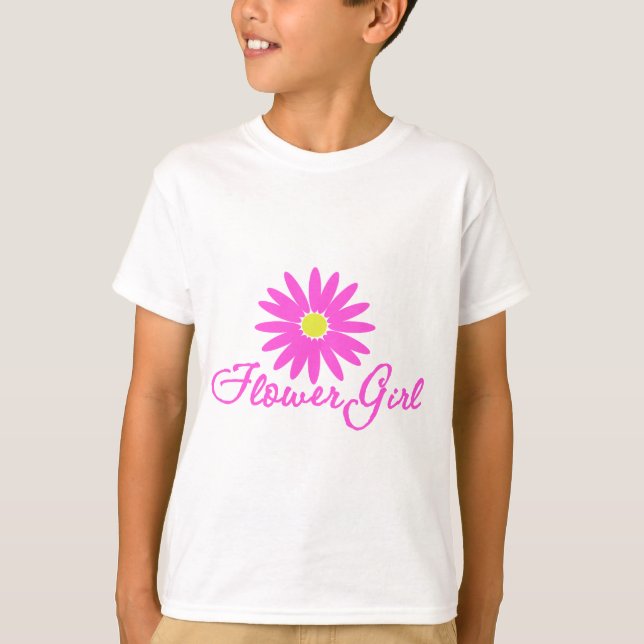 Flower Girl Daisy/ Pink T-Shirt (Front)