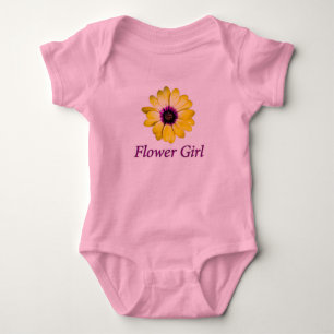 Flower Girl Daisy Wedding Baby Bodysuit