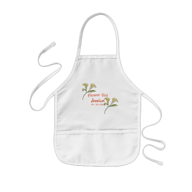 Flower Girl Floral Calla Lilies Kids' Apron (Front)