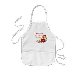 Flower Girl Floral Deep Orange, Yellow tones Kids' Apron