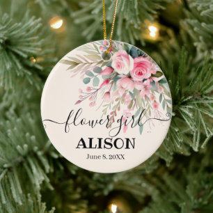 Flower Girl floral Wedding Keepsake Ornament