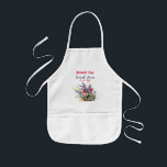 Flower Girl Floral Wild Flowers Kids' Apron<br><div class="desc">Pretty wild flowers in tones of pink,  blue,  green and white. So easy to customize with your flower girl's name in lovely script calligraphy. Such a good idea to keep those wedding day dresses clean.</div>