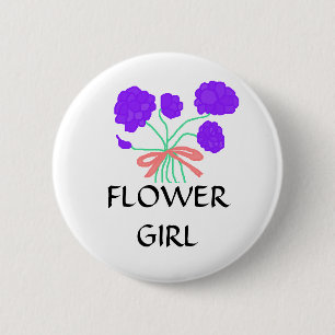 FLOWER GIRL - flowers button