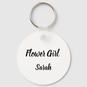 Flower girl Gift Custom Name Gifts Wedding Keychain