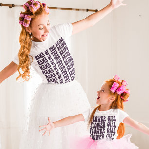 Flower Girl Gift Purple Matching Bridal Party T-Shirt