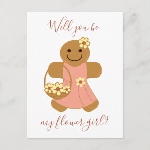 Flower Girl Gingerbread Postcard
