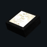 Flower Girl Gold Keepsake Jewelry Box Gift<br><div class="desc">This beautiful chiffon scarf is designed as a wedding gift or favor for flower girls. Designed to coordinate with our Gold Foil Elegant Wedding Suite, it features a gold faux foil flourish border with the text "Flower Girl" as well as a place to enter her name, the couple's name, and...</div>