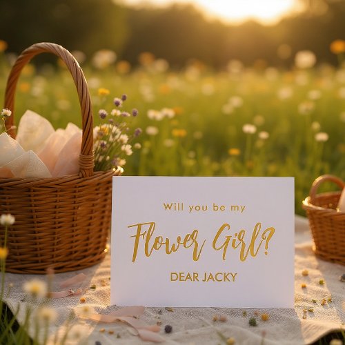 Flower Girl Gold White 