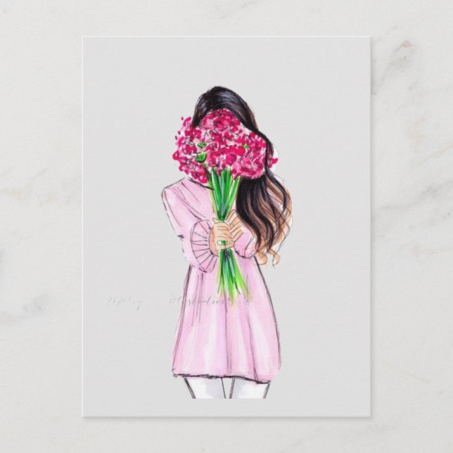 flower girl holiday postcard (Front)