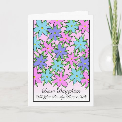 Flower Girl Invitation for Daughter Pastel Floral