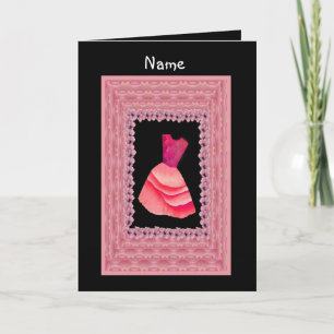 FLOWER GIRL Invitation - PEACH & RED Dress