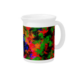 Flower Girl Lost In The Woods - Colourful Abstract Drink Pitcher