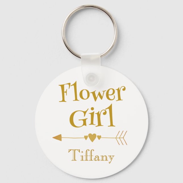Flower Girl Love Keychain (Front)
