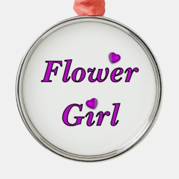 Flower Girl Metal Ornament by weddingparty at Zazzle