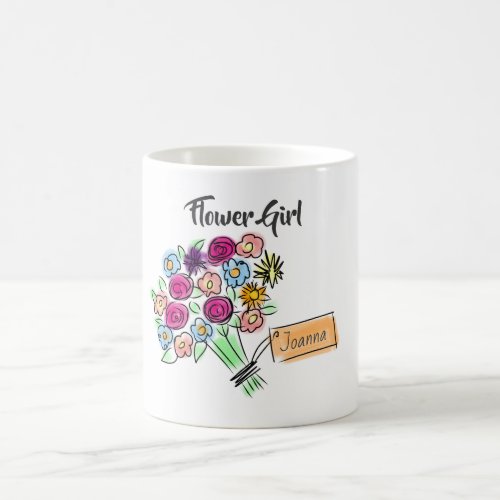 Flower Girl Personalized Flowers Coffee Mug