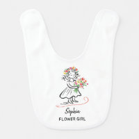 Flower Girl Personalized Hand Drawn Illustration