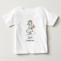 Flower Girl Personalized Hand Drawn Illustration