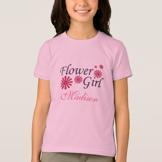 Flower Girl Personalized Kids T-Shirt | Zazzle.com