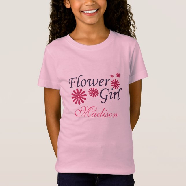 Flower Girl Personalized Kids T-Shirt (Front)