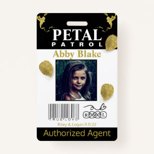 flower Girl Petal Patrol Badge