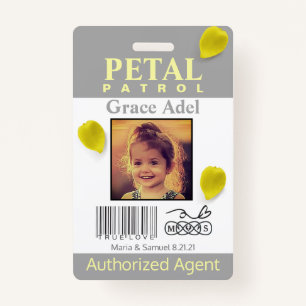 flower Girl Petal Patrol Badge