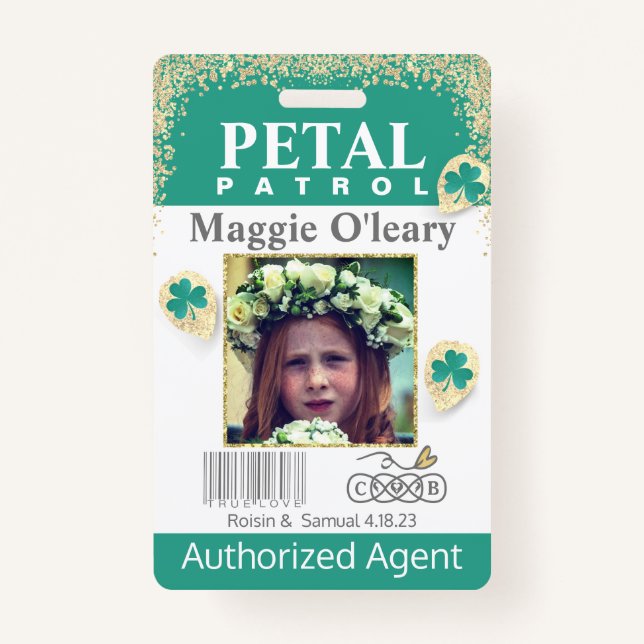 flower Girl Petal Patrol Badge (Front)