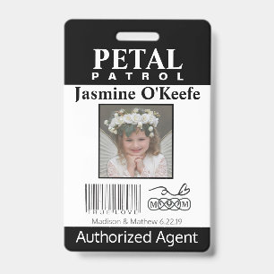 flower Girl Petal Patrol Badge