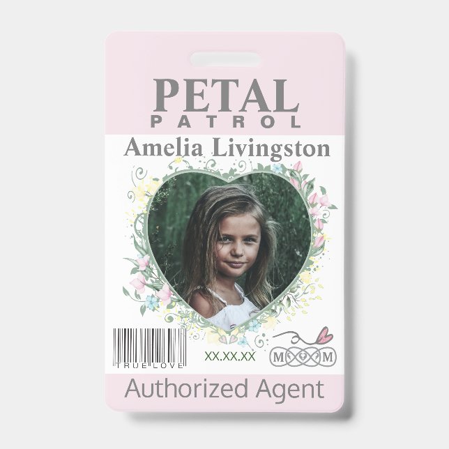 flower Girl Petal Patrol Badge (Front)