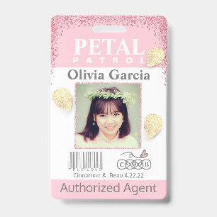 flower Girl Petal Patrol Badge