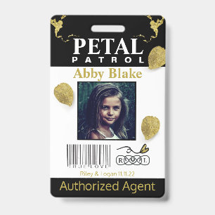 flower Girl Petal Patrol Badge