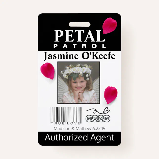 flower Girl Petal Patrol Badge Zazzle