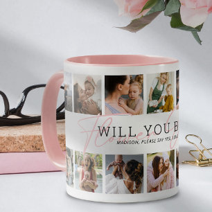 Flower Girl Photo Collage Mug
