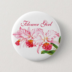 Flower Girl Pin with Pink Orchids