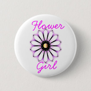 Flower Girl Pinback Button