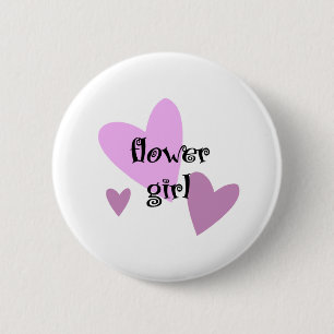 Flower Girl Pinback Button