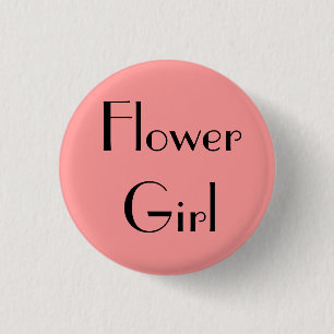 Flower Girl Pinback Button