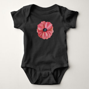 Flower girl pink baby bodysuit