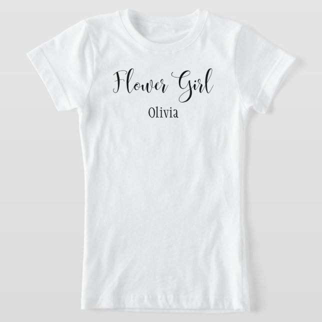 Printed Script Flower Girl T-Shirt