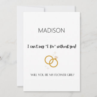 Flower Girl Proposal Card