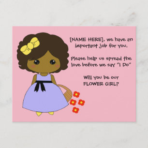 Flower Girl Proposal Card  - Brunette
