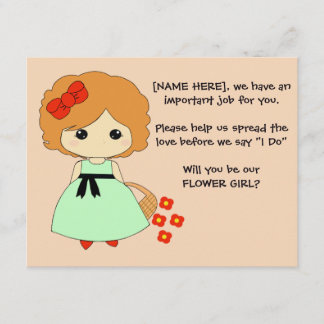 Flower Girl Proposal Card - Red
