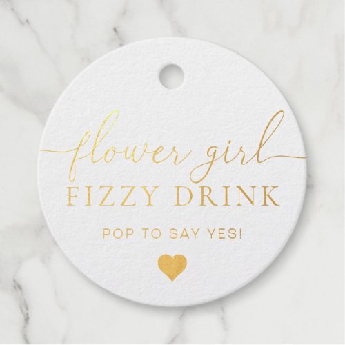 Flower Girl Proposal Foil Favor Tag