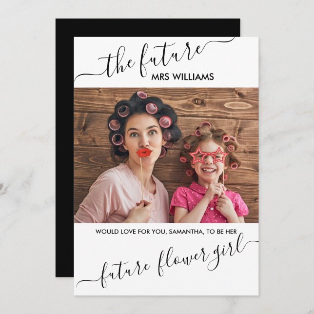 Flower Girl Proposal from Future Mrs Photo Invitation (Front/Back)