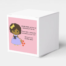 Flower girl proposal gift box - Brunette